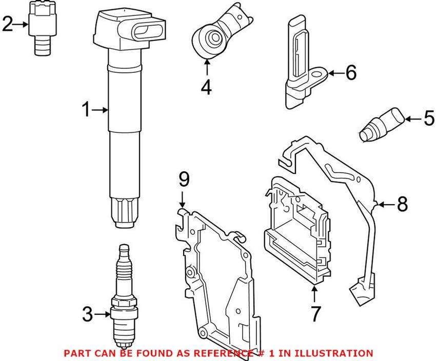 Porsche Ignition Coil 95890511001